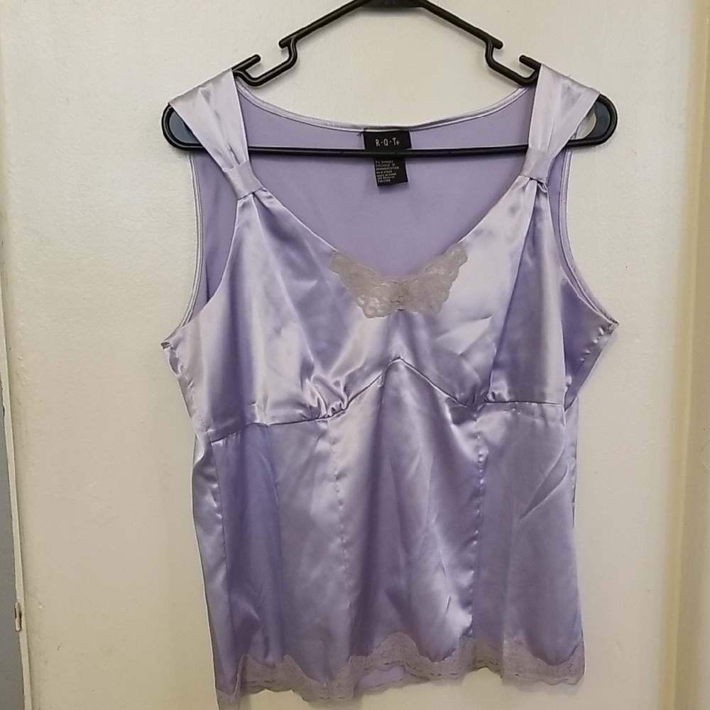 Elegant Lavender Satin Chemise